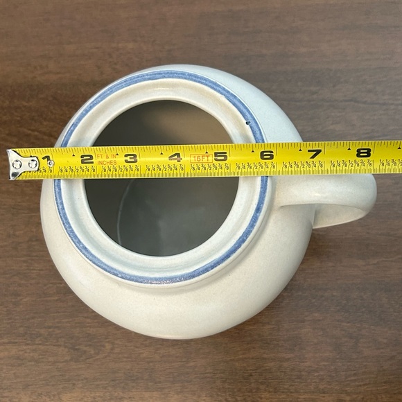 PFALTZGRAFF YORKTOWNE STONEWARE BEAN POT WITH HANDLE & LID #70 GRAY BLUE FLORAL - Picture 15 of 16